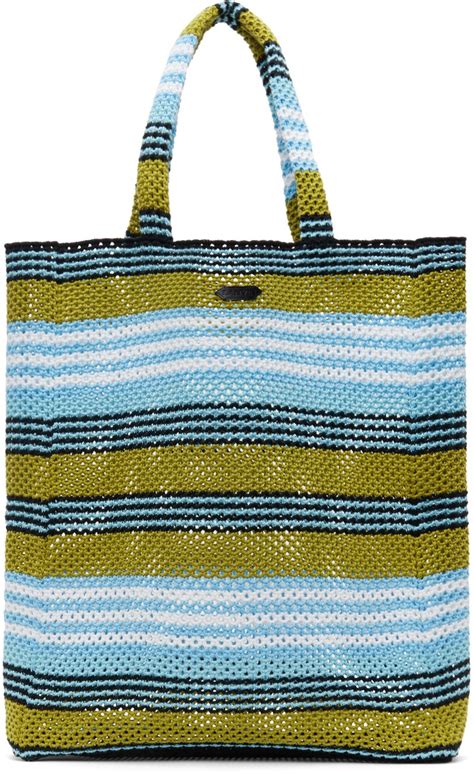 Borsa Shopping In Crochet Acqua 